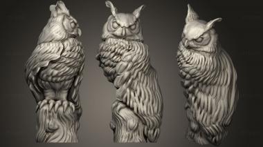 3D model Great Horned Owl (STL)